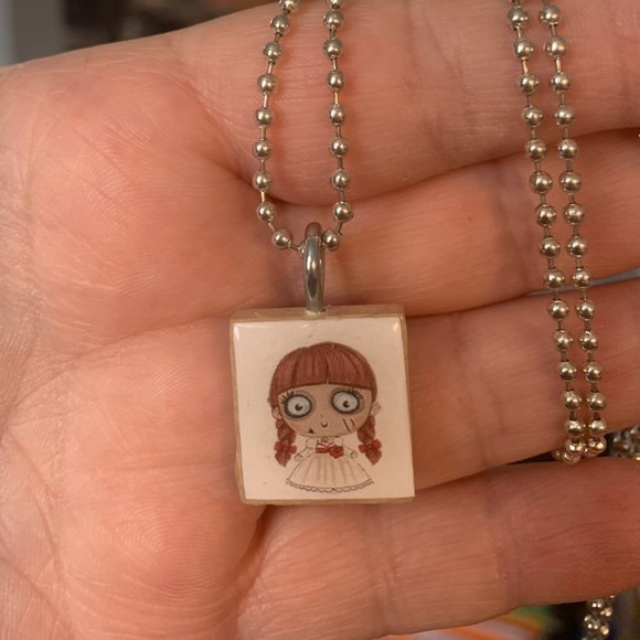 (2/$12,4/$20) Annabelle Scrabble Tile Necklace - Picture 1 of 2